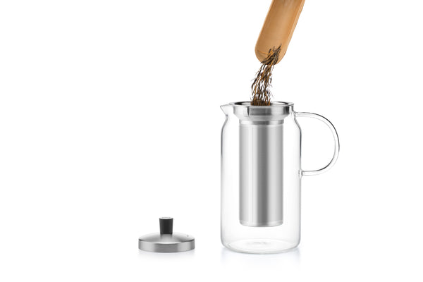 Stor tekanne i glass med sil 1200ml