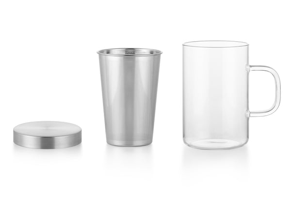 Tekopp med sil og lokk for trekking (stor)