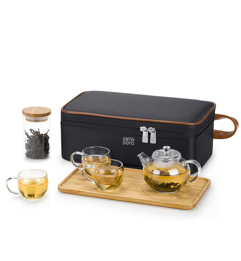 Gongfu reisesett med tre koppar