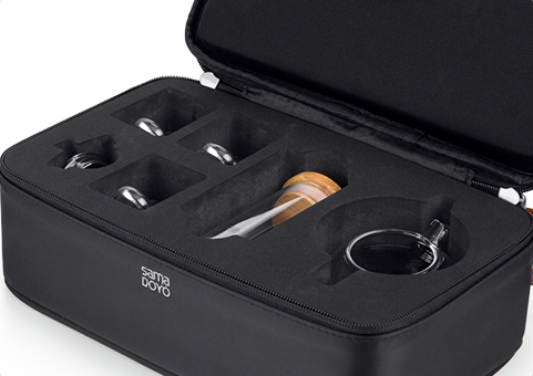 Gongfu reisesett med tre koppar