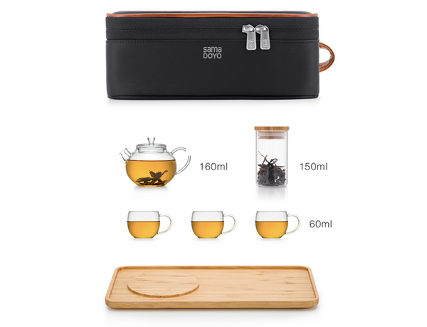 Gongfu reisesett med tre koppar