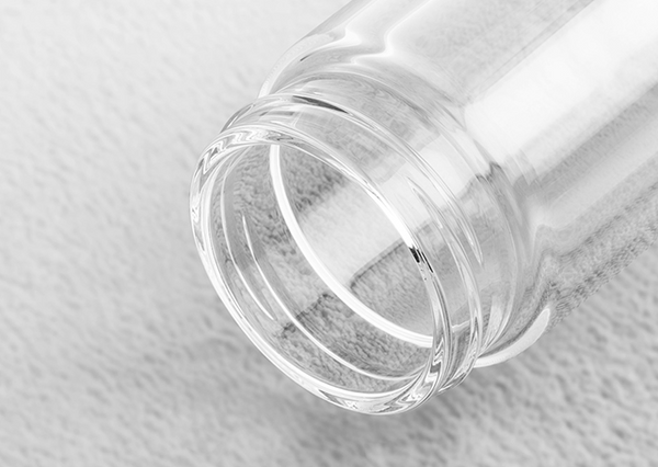 Teflaske i dobbelt glas