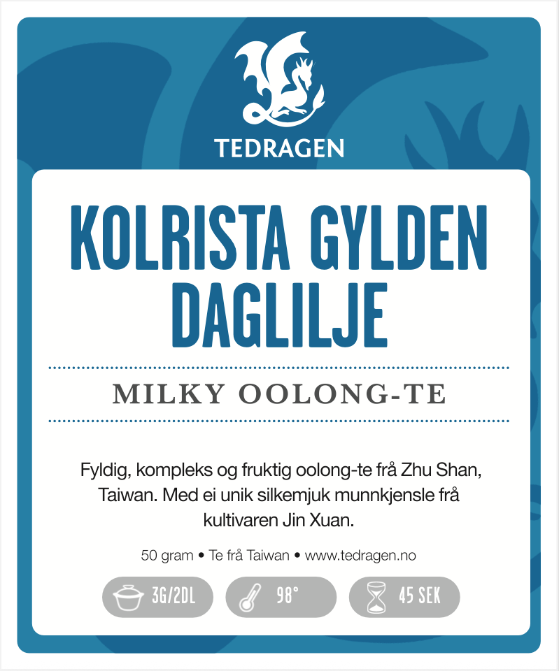 KOLRISTA GYLDEN DAGLILJE MILKY OOLONG-TE