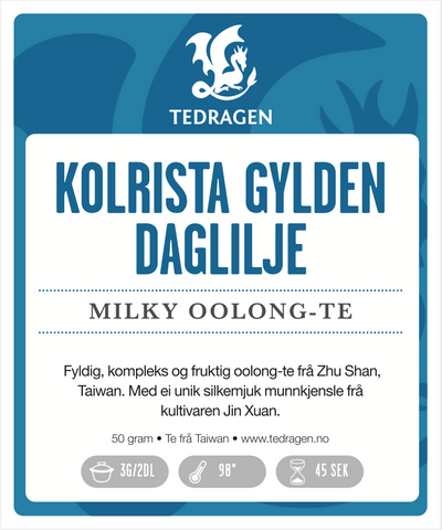 KOLRISTA GYLDEN DAGLILJE MILKY OOLONG-TE